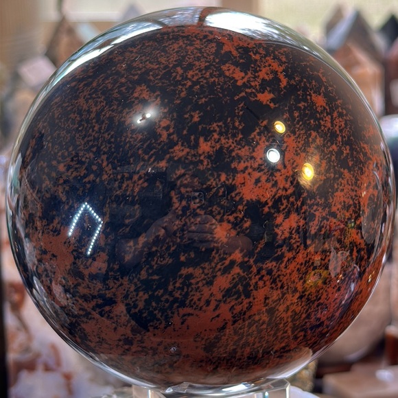Mahogany Obsidian Crystal Sphere! - Picture 6 of 8